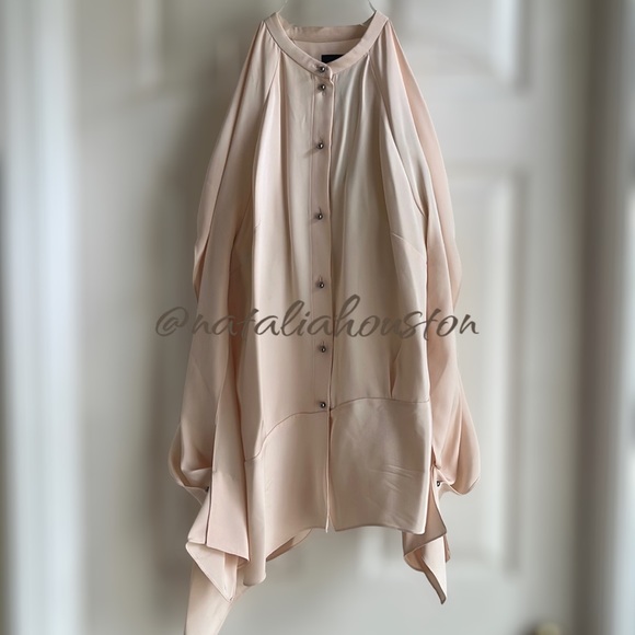 ROLAND MOURET Haynes Cold shoulder Long Sleeve 100% Silk Blouse. - Picture 5 of 17